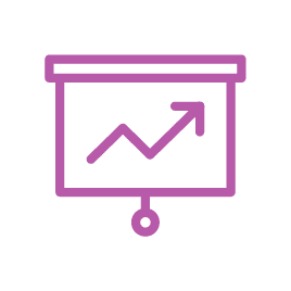 Purple Projected Data Icon