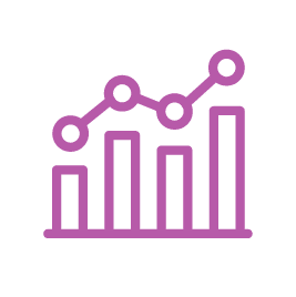 Purple Barchart Icon