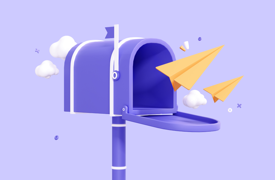 Purple mailbox background