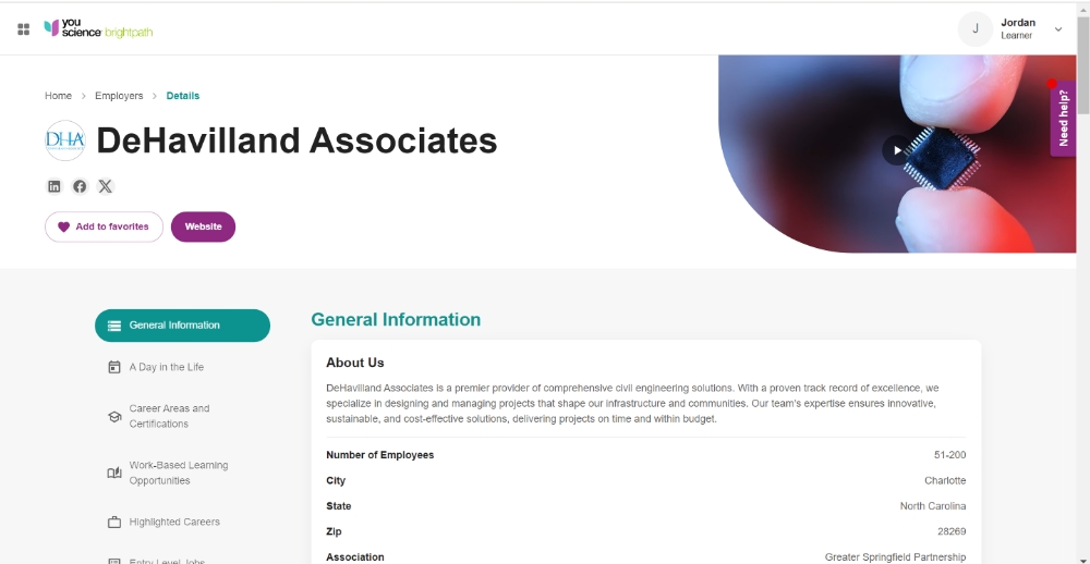 Employer Spotlight details