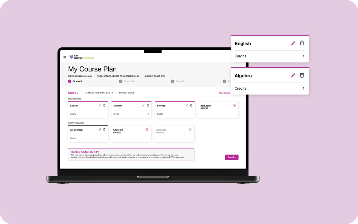 YS Product Screenshots ALL Course planner