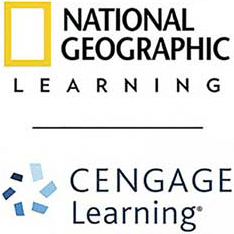 National Geographic Learning and Cenage Learning stacked logo
